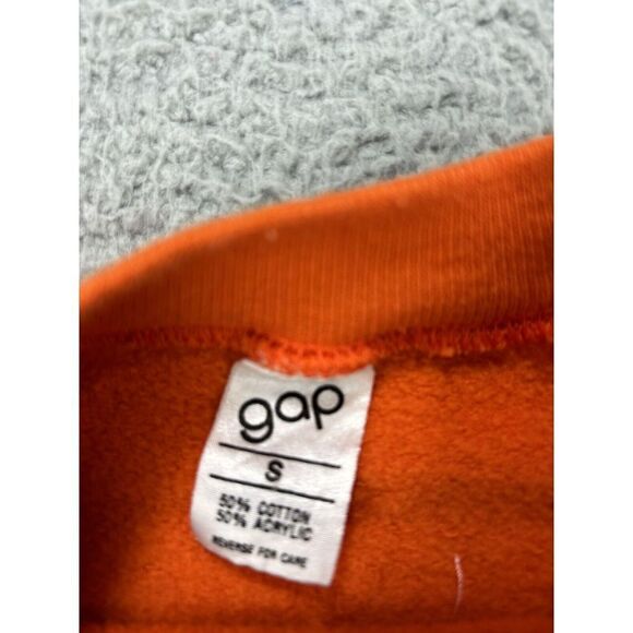 Vintage GAP Sweatshirt Womens Small Orange Polka Dot Made in USA - Picture 2 of 6